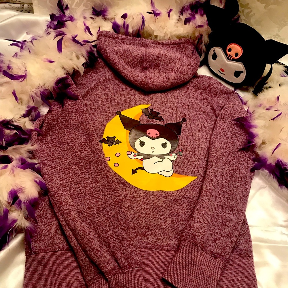 Adorable vintage y2k custom kuromi hoodie 😈💜